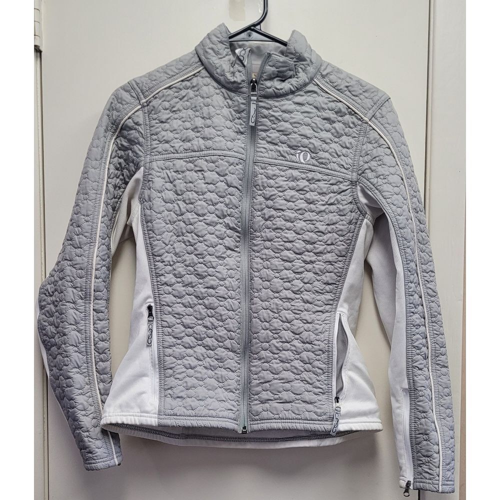 IQ pearl Izumi‎ gray quilted women's cycling jacket Size M